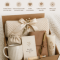 Box cadeau personnalisée avec divers objets soigneusement sélectionnés.