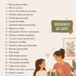 Un collage de différents cadeaux pour les mamans, évoquant chaleur et tendresse.