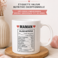 Mug personnalisé avec un message humoristique pour célébrer les mamans.