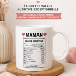 Mug personnalisé avec un message humoristique pour célébrer les mamans.