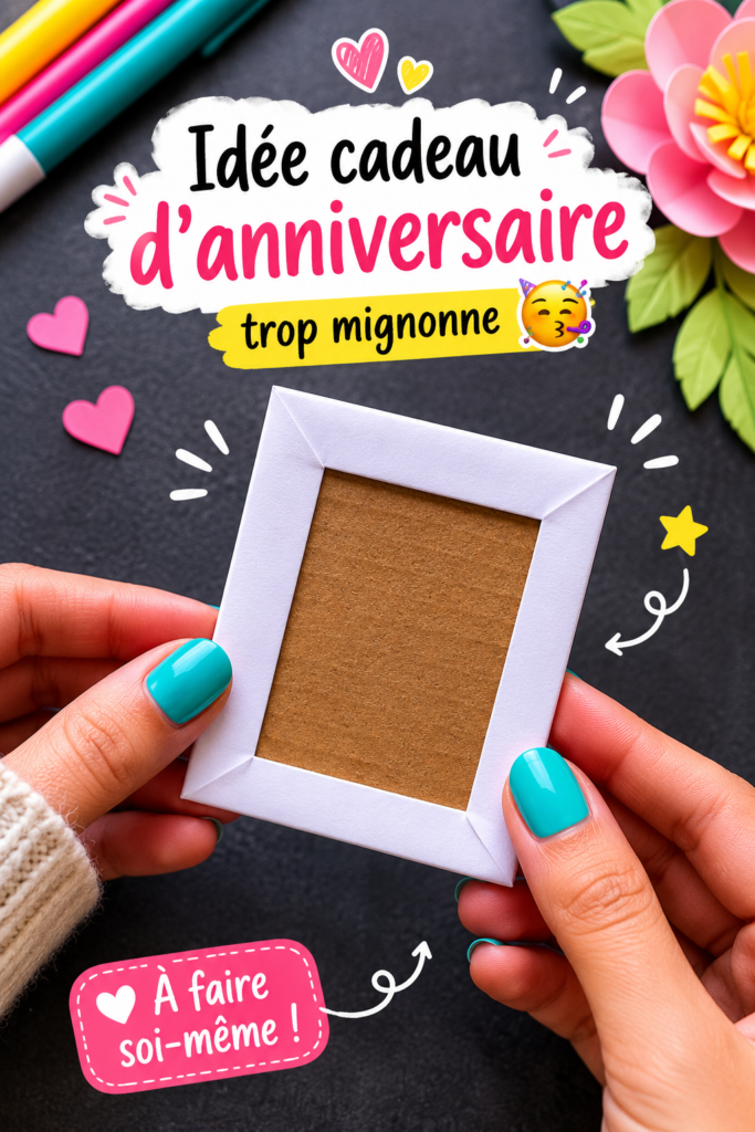 Cadeau d'anniversaire fait main décoré avec soin