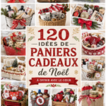 Un joli panier cadeau DIY décoré pour Noël, rempli de douceurs et de surprises.