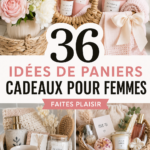Un joli panier-cadeau rempli de produits pour femme