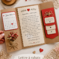 Lettre d'anniversaire rustique décorée avec des éléments naturels