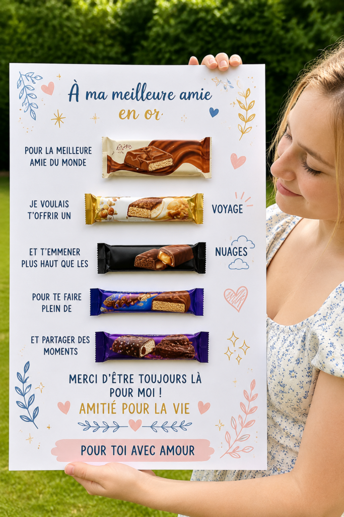 Plat de chocolats personnalisés avec différents assortiments pour un cadeau.