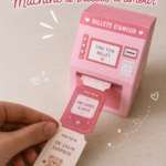 Image de billets d'amour ASMR fait main avec des décorations émouvantes.