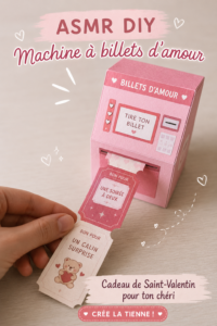 Image de billets d'amour ASMR fait main avec des décorations émouvantes.