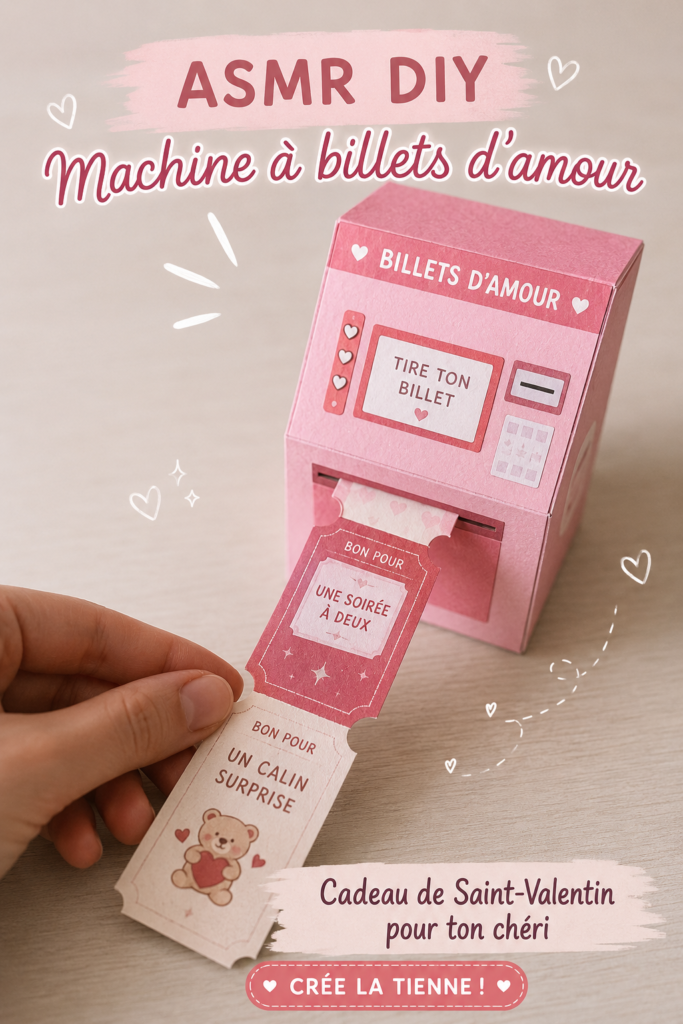 Image de billets d'amour ASMR fait main avec des décorations émouvantes.