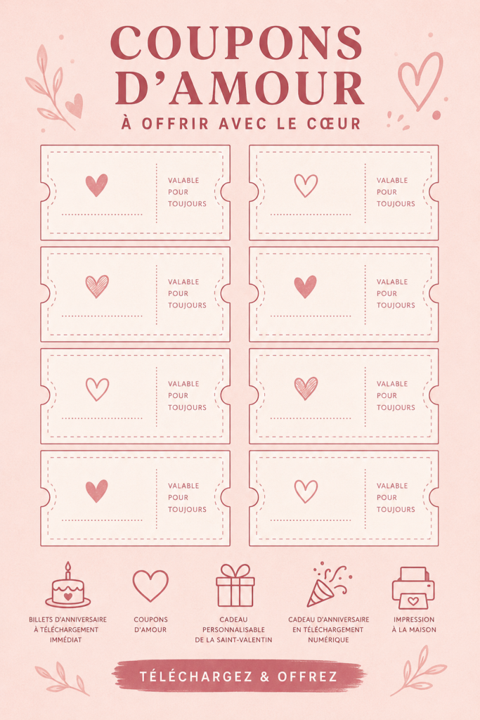 Billets d'anniversaire imprimés représentant des designs colorés et festifs.