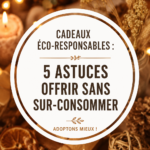 Un assortiment de cadeaux éco-responsables emballés avec soin