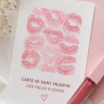 Carte de Saint-Valentin faite main, décorée avec amour et créativité