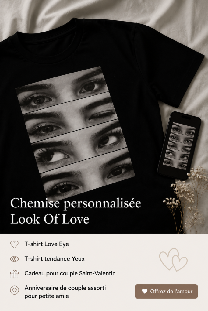 Un couple portant des chemises personnalisées au style tendance.