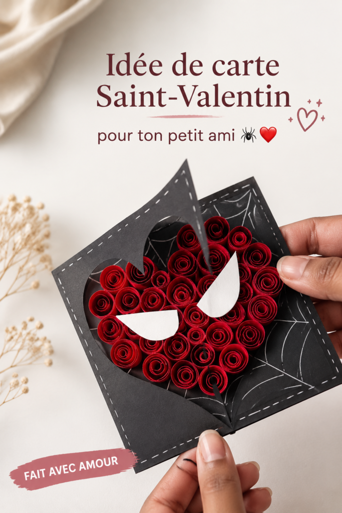 Carte cadeau Spidey personnalisée sur un fond coloré