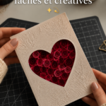 Une femme créant un objet de décor avec des matériaux DIY sur une table.