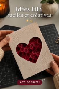 Une femme créant un objet de décor avec des matériaux DIY sur une table.