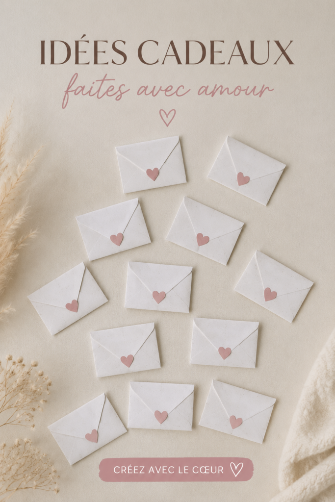 Un assortiment de cadeaux DIY colorés sur une table en bois