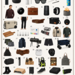 Un assortiment d'idées cadeaux pratiques pour hommes à Noël.