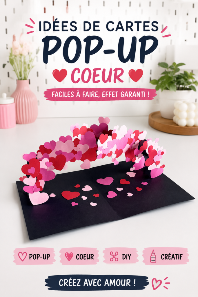 Une carte pop-up colorée ouverte, illustrant un joli motif floral.
