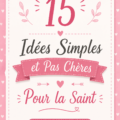Un couple souriant célébrant la Saint-Valentin avec des décorations romantiques simples.
