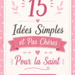 Un couple souriant célébrant la Saint-Valentin avec des décorations romantiques simples.