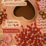 Une love box joliment décorée avec des surprises romantiques