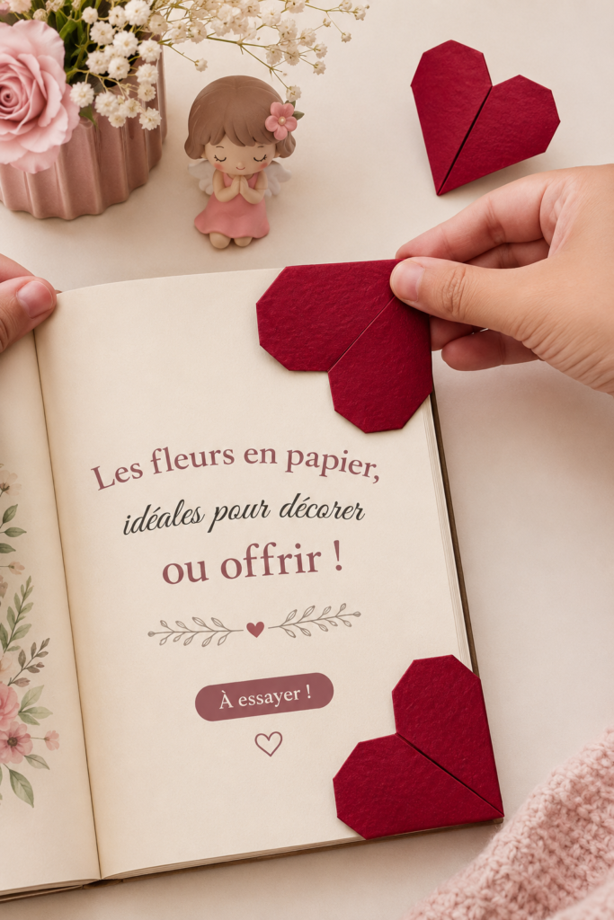 Roses en papier colorées présentées dans un vase élégant.