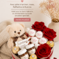Teddy box gourmande avec Nutella, roses et douceurs