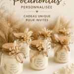 Bougie Pocahontas personnalisée, cadeau unique pour invités