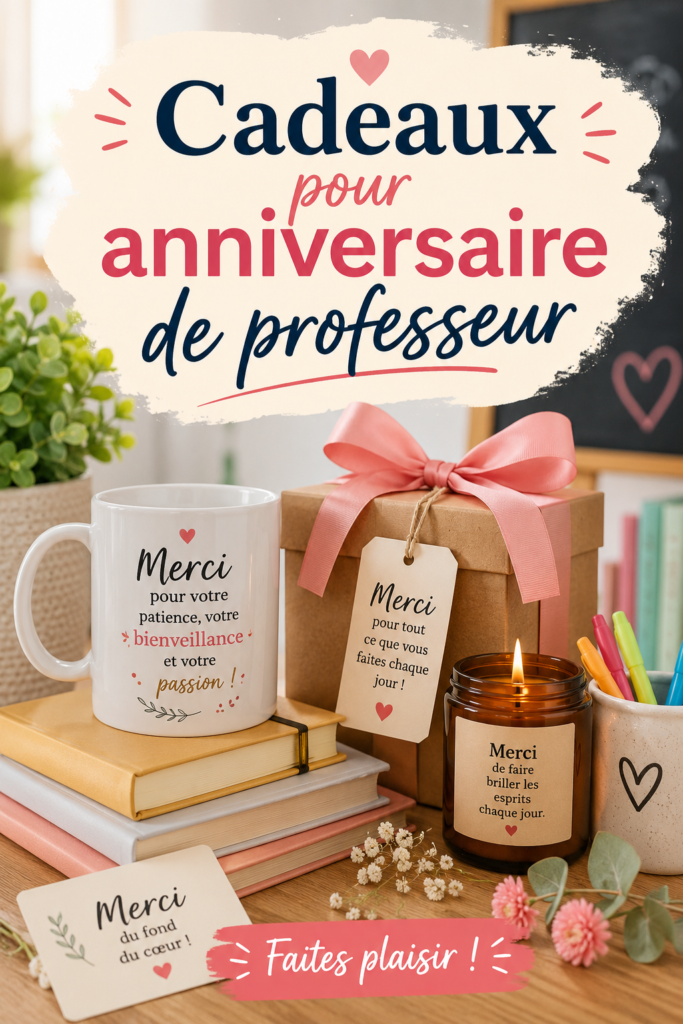 Idées cadeaux originales pour l'anniversaire d'un professeur