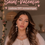Couple célébrant la Saint-Valentin avec des décorations romantiques.