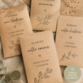 Pochettes de graines personnalisées pour un mariage