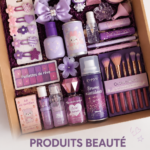 Produits de beauté tendance sur une coiffeuse élégante