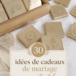 Un assortiment de souvenirs de mariage originaux et utiles sur une table.