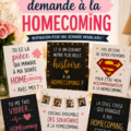 Affiche créative pour une demande à homecoming avec un design coloré et personnalisé