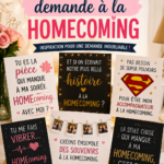 Affiche créative pour une demande à homecoming avec un design coloré et personnalisé