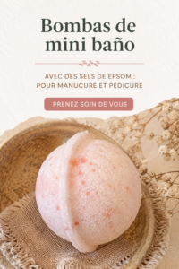 Bombe de bain à l'Epsom pour des soins de manucure et pédicure relaxants