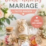 Bonbonnières de mariage créées maison avec des douceurs et une décoration personnelle