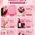 Un tableau de célébration coloré pour l'amour et l'amitié créé sur Canva