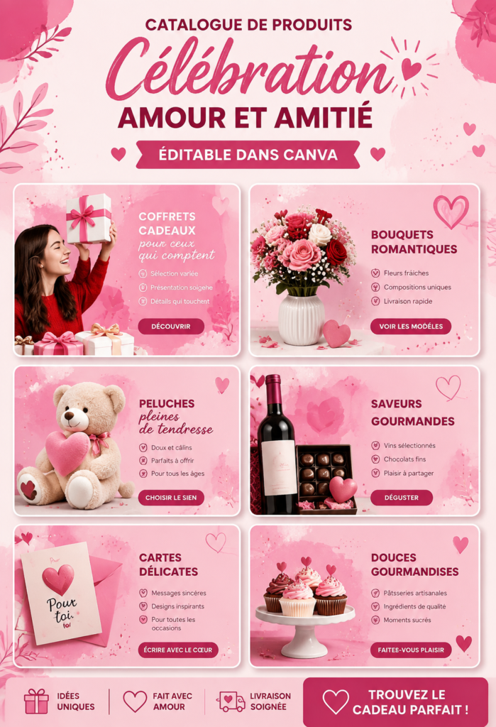 Un tableau de célébration coloré pour l'amour et l'amitié créé sur Canva