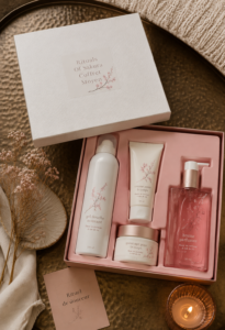 Coffret cadeau Rituals Sakura avec produits de beauté apaisants.