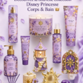 Produits de la collection Raiponce de Bath & Body Works sur un joli fond coloré.