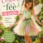 Une petite fille en costume de fée de jardin, s'émerveillant sous un arbre fleuri.