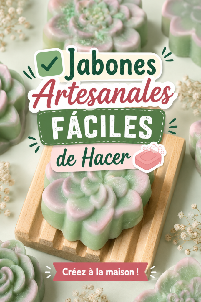 Savons artisanaux colorés disposés sur une toile beige.