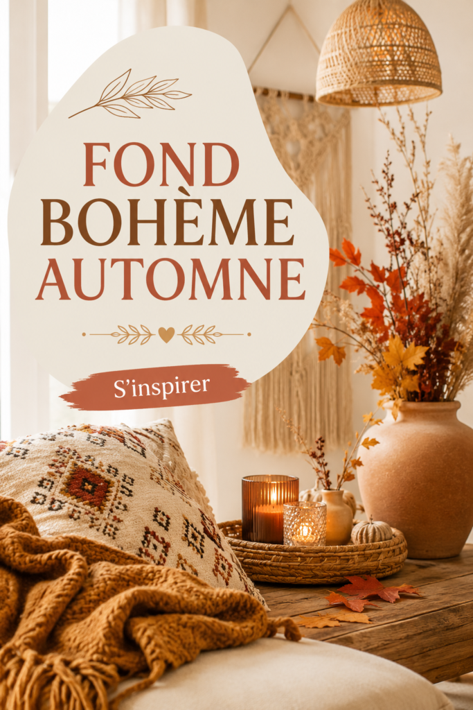 Une décoration bohème chaleureuse pour l'automne avec des éléments naturels
