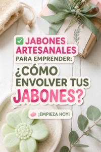 Savons artisanaux joliment emballés avec du papier kraft et des décorations.