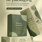 Emballages colorés et créatifs pour protections hygiéniques sur une table