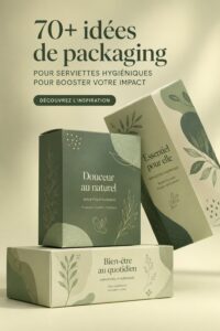 Emballages colorés et créatifs pour protections hygiéniques sur une table