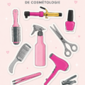 Coffret beauté avec divers produits de soin et de maquillage sur une table en bois