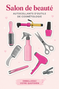 Coffret beauté avec divers produits de soin et de maquillage sur une table en bois