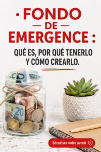 Femme tenant un pot d'épargne pour fonds d'urgence avec des billets.